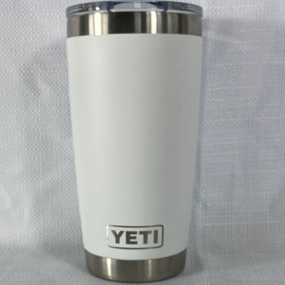 YETI Rambler 20 oz Tumbler White Stainless Steel Vacuum Insulated MagSlider Lid